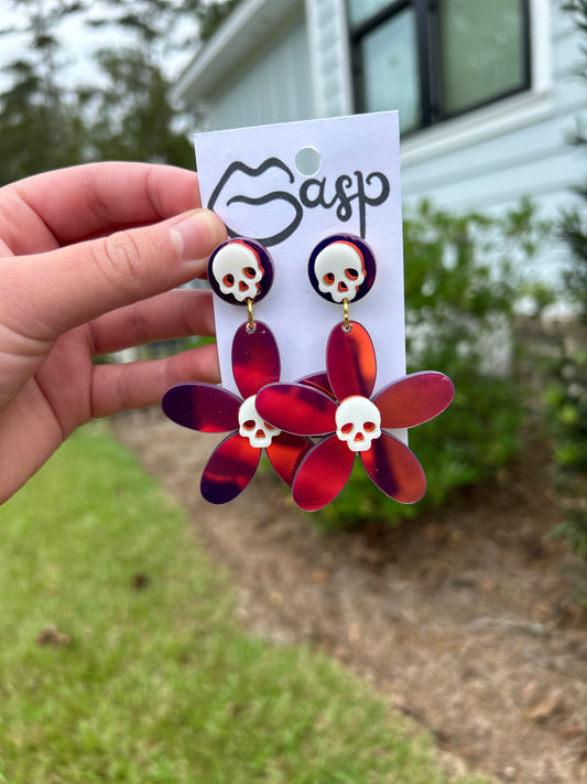 Skull Daisy Purple