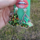 Green & Gold Glitter Trees