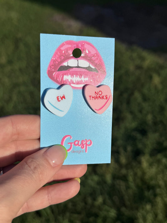 Conversation Heart Studs