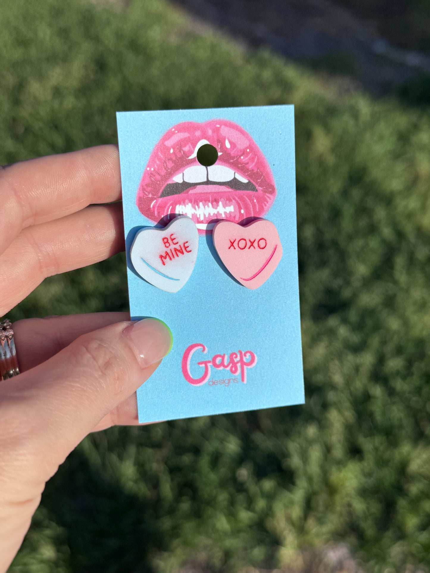 Conversation Heart Studs