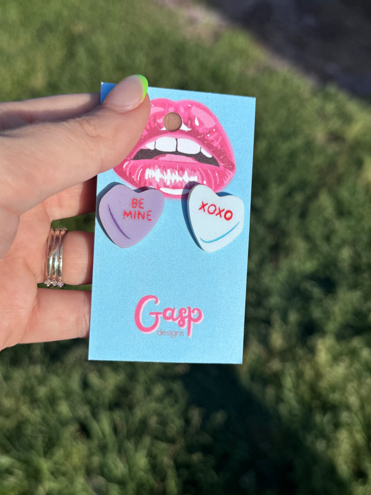 Conversation Heart Studs